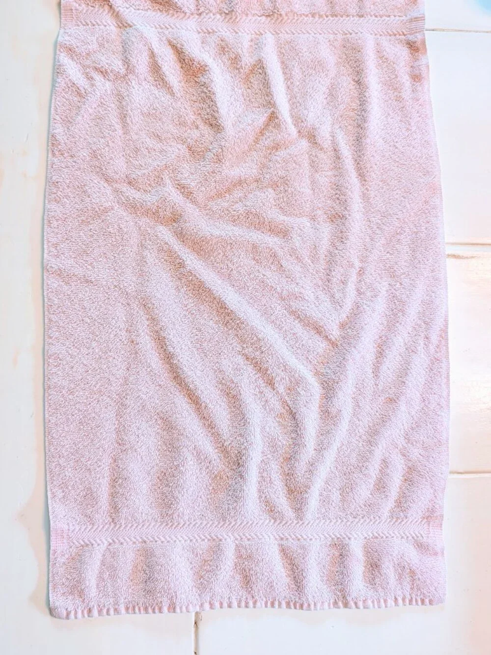 VTG Martex English Rose Pink Towel Set Bath & Hand Towel Cottagecore Cotton 80s